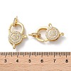 Brass Pave Cubic Zirconia Lobster Claw Clasp Pendants KK-M287-07G-A-3