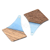 Resin & Walnut Wood Pendants X-RESI-S389-055B-3