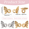 SUNNYCLUE 8Pairs 2 Colors Brass Micro Pave Cubic Zirconia Bead KK-SC0004-26-2