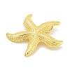 Rack Plating Starfish Brass Pendants KK-K341-65G-2