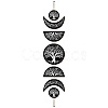 Moon Phase Wood Hanging Wall Decorations HJEW-WH0054-004-1