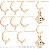 BENECREAT 12Pcs Brass Stud Earrings Findings KK-BC0010-70-1