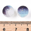 Frosted Baking Painted Crackle Glass Beads with Glitter Powder DGLA-T004-01J-3