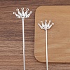 Ancient Style Alloy Hair Stick Finding PW-WGF3433-02-1