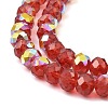 Baking Painted Transparent Glass Beads Strands DGLA-A034-J8mm-B08-3