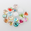 Tree of Life Printed Half Round/Dome Glass Cabochons GGLA-A002-18mm-GG-2
