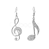 Alloy with Glass Dangle Earrings PW-WG20312-02-1