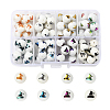 80Pcs 8 Colors Christmas Opaque Glass Beads EGLA-YW0001-06-1