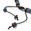 Dyed Natural Lava Rock Rondelle Braided Bead Bracelets BJEW-Z026-01A-3