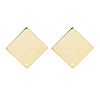 Brass Stud Earrings Findings EJEW-B063-04G-01-1