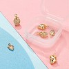 6Pcs Brass Micro Pave Clear Cubic Zirconia Charms KK-LS0001-41-5