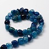 Dyed Natural Agate Chip Beads Strands G-E329-16A-2
