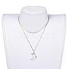 Pendant Necklace and Dangle Stud Earring Jewelry Sets SJEW-JS01084-01-6