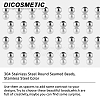 DICOSMETIC 2000Pcs 304 Stainless Steel Round Seamed Beads STAS-DC0015-42-4