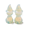 Opalite Carved Cat with Witch Hat Figurines DJEW-D012-07L-1