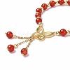 Gemstone & Glass Beaded Bracelets BJEW-F441-01-3