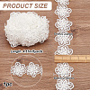 Organza Lace Trim with Resin Imitation Pearl Beads OCOR-WH0085-53B-2