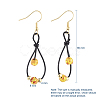 Resin Beads Dangle Earrings X-EJEW-JE03950-05-3