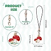 Alloy Enamel Mobile Strap HJEW-SW00022-02-2