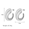 304 Stainless Steel Stud Earrings OU4872-2-1