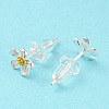 Two Tone 999 Sterling Silver Stud Earrings STER-P052-A01-S-3