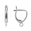 Anti-Tarnish Rhodium Plated 925 Sterling Silver Leverback Earrings X-STER-K168-003P-2