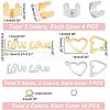 Unicraftale DIY Love Charm Cuff Ring Making Kit STAS-UN0039-60-3