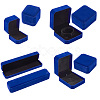 Beadthoven 4Pcs 4 Style Square & Rectangle Velvet Necklace Boxes VBOX-BT0001-01A-2