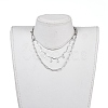 Non-Tarnish 304 Stainless Steel Chain Tiered Necklaces NJEW-JN02828-5