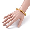 8.5mm Round Dyed Natural Tiger Eye Beads Stretch Bracelet for Girl Women BJEW-JB07152-3