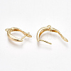 Brass Hoop Earring Findings with Latch Back Closure KK-S350-072G-3