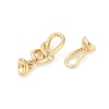 Brass Hook and S-Hook Clasps KK-U043-19G-2