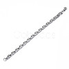 201 Stainless Steel Rope Chain Bracelet BJEW-S057-82-2
