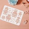 Plastic Reusable Drawing Painting Stencils Templates DIY-WH0202-367-3