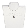 Glass Pendant Necklaces NJEW-JN02587-02-5