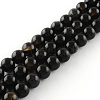 Natural Black Onyx Round Bead Strands X-G-R198-12mm-1
