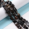 Natural Black Agate Beads Strands G-A208-04-2