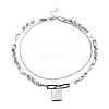 304 Stainless Steel Diffuser Locket Pendant Necklaces NJEW-M181-02P-2