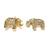 Tibetan Style Alloy Elephant Big Pendant Rhinestone Settings X-TIBEP-16454-AG-NR-2