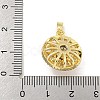 Rack Plating Brass Cubic Zirconia Pendants KK-M291-01G-3