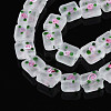 Handmade Frosted Lampwork Beads Strands LAMP-N021-38F-3