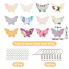 SUNNYCLUE DIY Butterfly Leather Earring Making Kits DIY-SC0013-76P-2