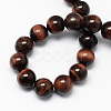 Natural Red Tiger Eye Stone Bead Strands G-R193-08-6mm-2