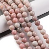 Natural Pink Opal Beads Strands G-E444-28-8mm-01-5