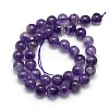 Natural Amethyst Round Bead Strands G-L170-10mm-01-2
