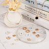 Biyun 14pcs 14 style Brass Pendant Cabochon Settings & Cabochon Connector Settings FIND-BY0001-13-7