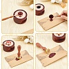 Brass Wax Seal Stamp with Rosewood Handle AJEW-WH0412-0288-3