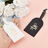 Gorgecraft 2Pcs 2 Colors PU Leather & Alloy Luggage Bag Tags AJEW-GF0004-97-3