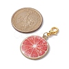 Fruits Theme Alloy Enamel Pendant Decorations HJEW-JM01358-3