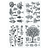 Globleland 4 Sheets 4 Styles PVC Plastic Clear Stamps DIY-GL0004-49A-8